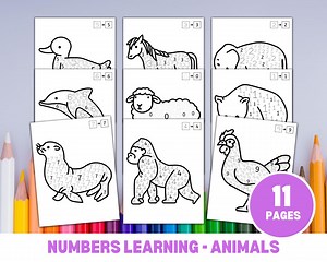 Number Learning Activity | Tracing Sheet Numbers Printable | Number Worksheet - Etsy Australia