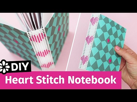 DIY Heart Stitch Notebook | Sea Lemon