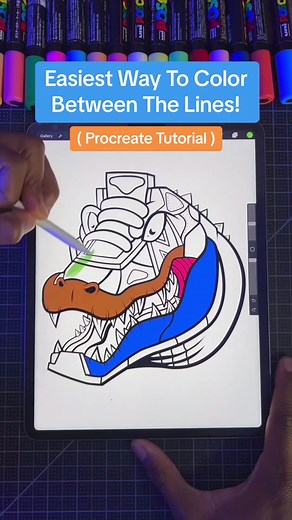 How to color between the lines in procreate ! In this tik tok procreate tutorial i show you one of the easiest ways to color in procreate. During this procreate tips video i new didgital artists / graphic designers how to make better procreate art. The sneaker art print was done for the action bronson x new balance sneaker by anderson bluu #art #drawing #procreate #procreatetutorial #tiktoktaughtme