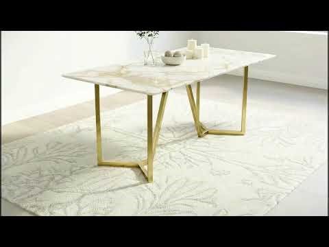 Is This Dining Set Worth It? Olzaa 6 Seater Marble Top Dining Table with Rosalia Gold at Furnishka