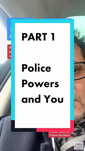 Police Powers and You - Part 1 #tiktokstreetlawyer #police #law #fyp