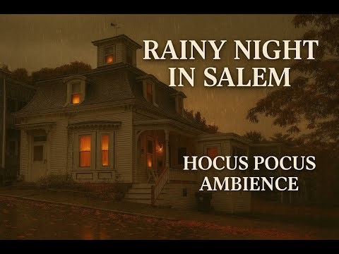Hocus Pocus Rainy Night Ambience at Max Dennison’s House 🌧️⚡