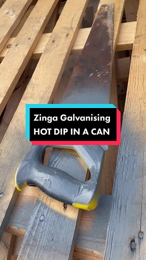 Zinga Galvanising Spray better than hot dip. Zinga contains 96% zinc in the dry film and provides cathodic protection to ferrous metals. #galvanising #galvanised #galvanisers #zinc #zinc #galvanisedsteel #rust #steel #steelers #metal #steelfactory #pravhowto #fy #fyp