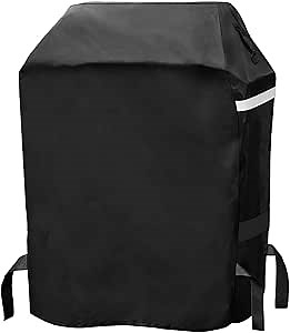 Grisun Premium Grill Cover for Dyna-Glo 2 Burner Gas Grill, 600D Waterproof Fade Resistant BBQ Cover 29 Inches for Dyna-Glo DGF350CSP-D, DGP321SNP-D, DGP321SNN-D, Straps for Fix, Black