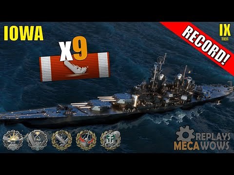 Battleship Iowa 9 Kills & 235k Damage | World of Warships Gameplay