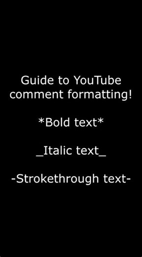 Comment formatting guide!