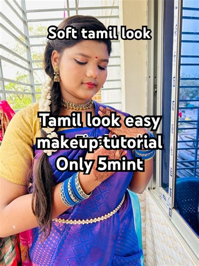 Tamil look makeup #foryou #viral #makeup #tutorial #easy #trending #tamillook