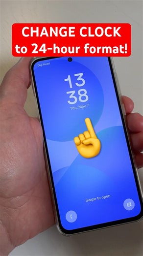How to change clock to 24 hour format on Samsung Galaxy phones #androidtips #samsungtips