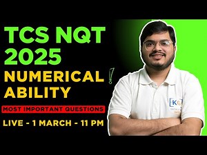 🔴LIVE, 1 March, 11 PM - TCS NQT Numerical Ability Questions 2025 | TCS NQT Aptitude Preparation 2025