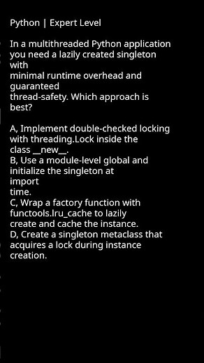 How to Implement Thread-Safe Singletons in Python #DebuggingTips #ExpertHelp #ThreadSafety