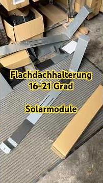 Flat roof mounting for solar modules 16-21 degrees Garage Balcony power plant Photovoltaics