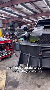 What would you do with a tech that refuses to get his clothes dirty lol #mechanic #New ￼ | Mad Max C7