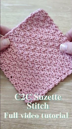 C2C Suzette Stitch Video Tutorial - Made by Gootie #shorts