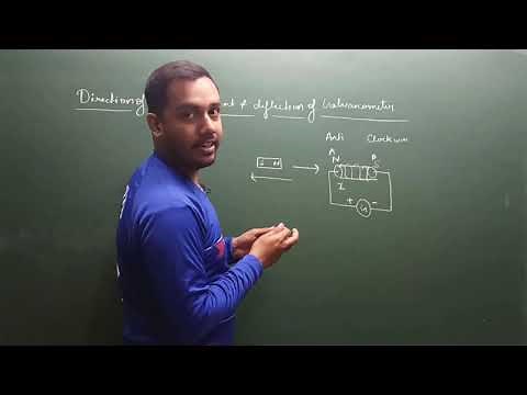Direction of induced current and deflection of galvanometer| Relative motion between coil and magnet