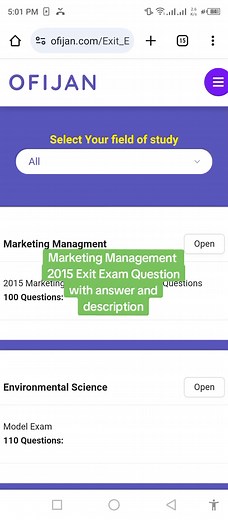 Marketing Management 2015 Exit Exam Question with answer. #OfijanExams #marketingmanagement #foryoupage #foryou #exitexam
