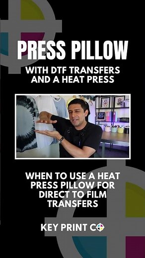 When to Use a Heat Press Pillow with DTF Transfers and a Heat Press #dtfprint #dtfprinting