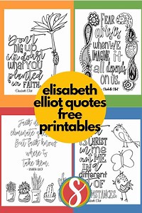 5 Free Elisabeth Elliot Quote Coloring Pages — Stevie Doodles