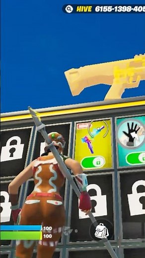 How to unlock the rainbow machine pistol in 1V1 with every gun ￼#fortnite