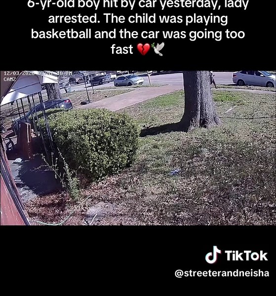 6-yr-old boy hit by car yesterday, lady arrested. The child was playing basketball and the car was going too fast 💔🕊️ #rip #memphis #boy #hit #car