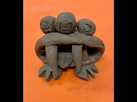 Clay Pinch Pot Monster