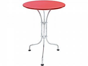 Schaffner Table métallique St.Moritz, ø 60, rouge - BRACK.CH