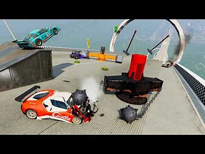 Racing Down Huge Dangerous Ramp