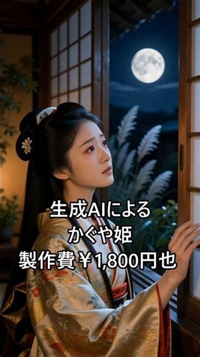 かぐや姫、生成ＡＩによる動画製作費￥1,800也。Seedance 2.0を使用して、ビデオ編集してあります。