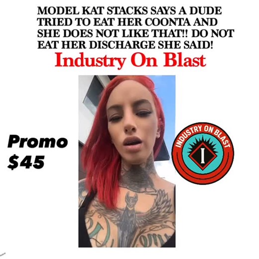 Industry On Blast on Instagram: "Video 🎥: Kat Stacks said she was chillin’ at this dude’s house and he tried to eat her COONTA… she hit him with a BIG “hell naw,” immediate turn OFF! 😂 Kat is a QUEEN who demands RESPECT, and if you think she’s letting you treat her like the next HEFFA, you are DELUSIONAL & absolutely deserved to get CUT OFF!! 💅✨🔥 —— hey @icebabymama_fine — what happened next?"