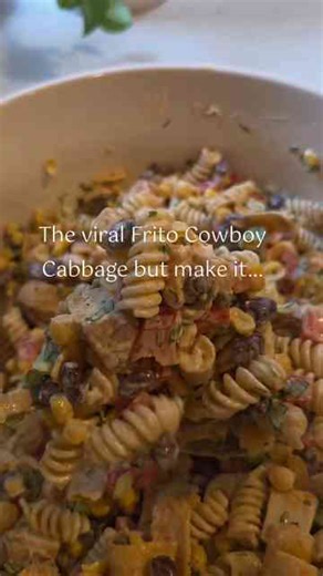 1 minute cowboy cabbage pasta with creamy zesty flavor