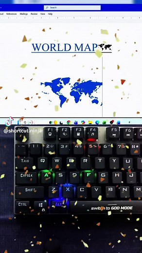 Draw World Map in MS Word: One Shortcut Trick