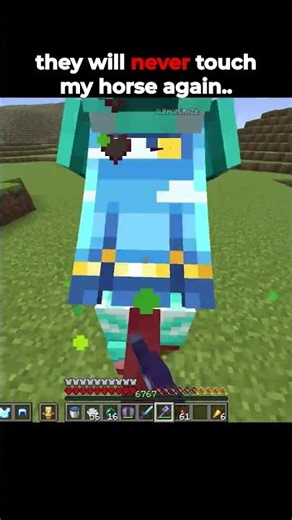 They will never touch my horse again #minecraft