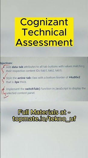 Cognizant HTML CSS JS 2025 😎😎 #Cognizant #hiring