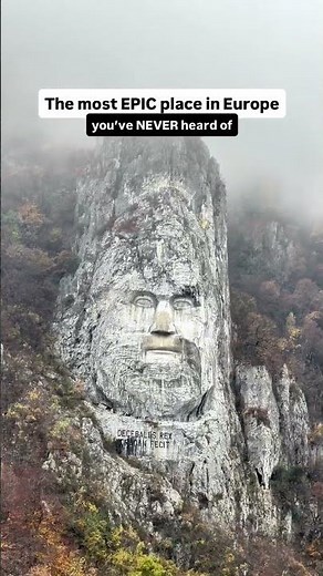 🚨The most EPIC spot in Europe you’ve NEVER heard of! This is the Decebalus Rex rock sculpture
