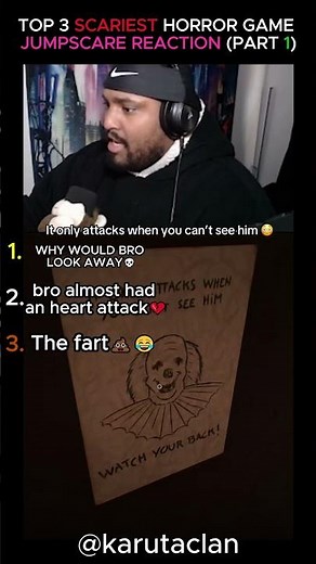 TOP 3 SCARIEST HORROR GAME JUMPSCARE REACTION (PART 1)