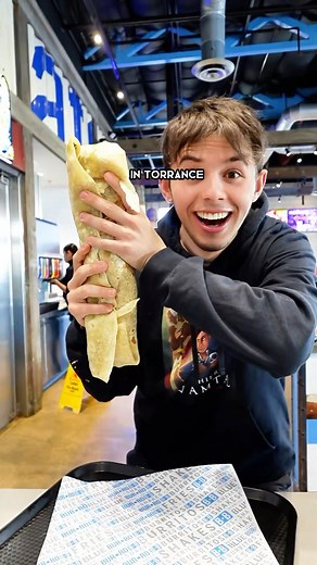 The 4 FOOT mclovin burrito?! 😍🔥 Blue Burro Cantina Torrance