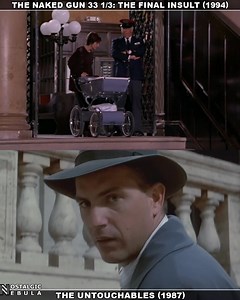 Naked Gun 33 1/3 ruined The Untouchables scene for me 🤣 🎞 Naked Gun 33⅓: The Final Insult (1994) ✒ Pat Proft, David Zucker, Robert LoCash 🎬 Peter Segal 🎥 Leslie Nielsen, Priscilla Presley, George Kennedy, O.J. Simpson, Fred Ward, Anna Nicole Smith, Raye Birk 🎵 Ira Newborn 🎞 The Untouchables (1987) ✒ David Mamet 🎬 Brian De Palma 🎥 Kevin Costner, Sean Connery, Charles Martin Smith, Andy Garcia, Robert De NiroRichard BradfordJack KehoeBrad SullivanBilly DragoPatricia Clarkson 🎵 Ennio Morri