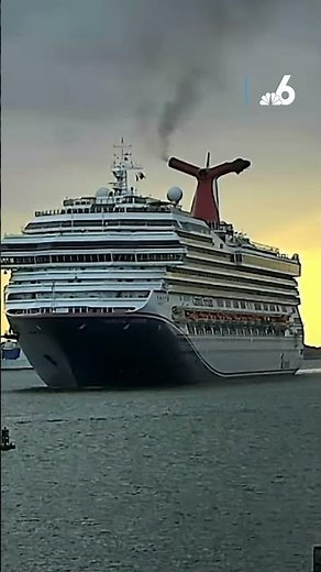 Carnival Freedom exhaust funnel catches fire