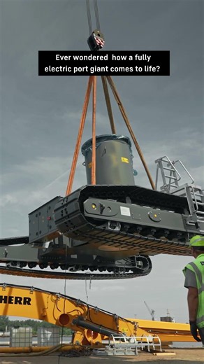 How a fully electric port giant comes to life | LH 110 C High Rise Port E | Liebherr