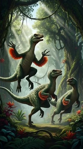 "Wild Jungle, Dancing Dinosaurs🦖🦕"