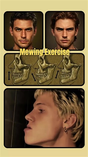 Mewing exercise Jawline L shaped sharp Jawline exercise ( do this everyday to see amazing results) ( 100% proved ) #fyp #mewing #jawline #looksmax #looksmaxing #jawlinechallenge #mewingtransformation #mewingtutorial #virall