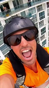 Zipline built from a building