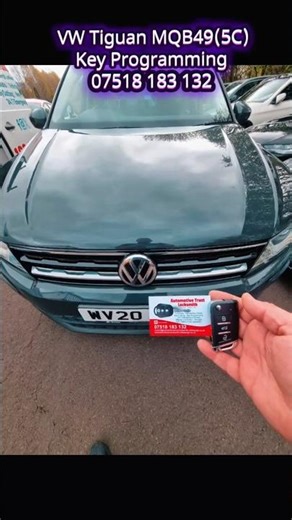 VW Tiguan 2020 key programming. Automotive Trust Locksmith. 07518 183 132