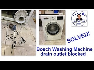 How to Fix Automatic Washing Machine Blocked Drain || E-18 || Bosch Series 6 Washing Machine