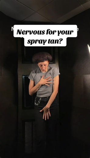 First spray tan nerves? Totally normal! It quickly turns into girl talk, laughs, and a super quick, easy tan 🤍 #spraytan #beautytips #spraytanbusiness #beautyservices