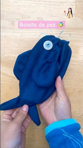 🐠Bolsita o cartuchera de pez con retazos de tela #diy #manualidades #hechoamano #art #shorts