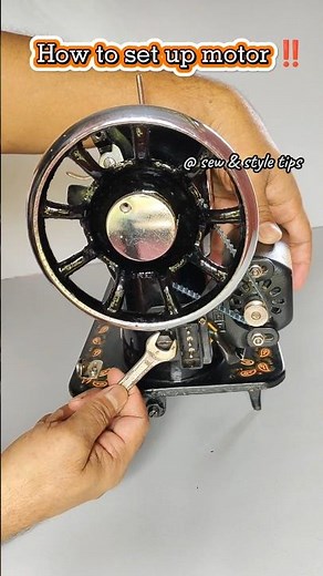 How to set up sewing machine motor !! #sewingmachine #sewingtipsandtricks #shortsyoutube