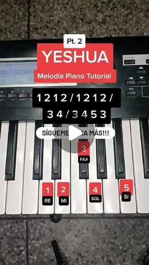 Piano Cristiano | Alabanzas Cristianas Teclado on Instagram: "Yeshua PT. 2 (Melodia Piano Tutorial) 🎹👌 #MúsicaCristiana #AprenderPiano #PianoGospel #AdoraciónMusical #CristianosPianistas #PianoDeAlabanza #HimnosCristianos #MúsicaSacra #AprendeMúsicaCristiana #PianoParaLaIglesia #PianoCristiano #MúsicaGospel #AlabanzaYAdoración #PianoEspiritual #reels #viralreels #fyp #Viral"
