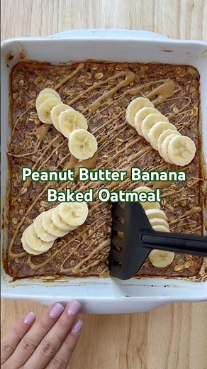 Peanut Butter Banana Baked Oatmeal