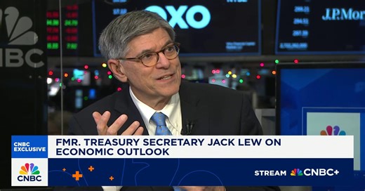Former U.S. Treasury Secretary Jack Lew: A shock could come & we're not poised to handle it