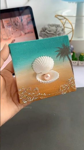 Paint with me 🐚🏝️#shorts #art #painting #muktaeasydrawing #youtubeshorts